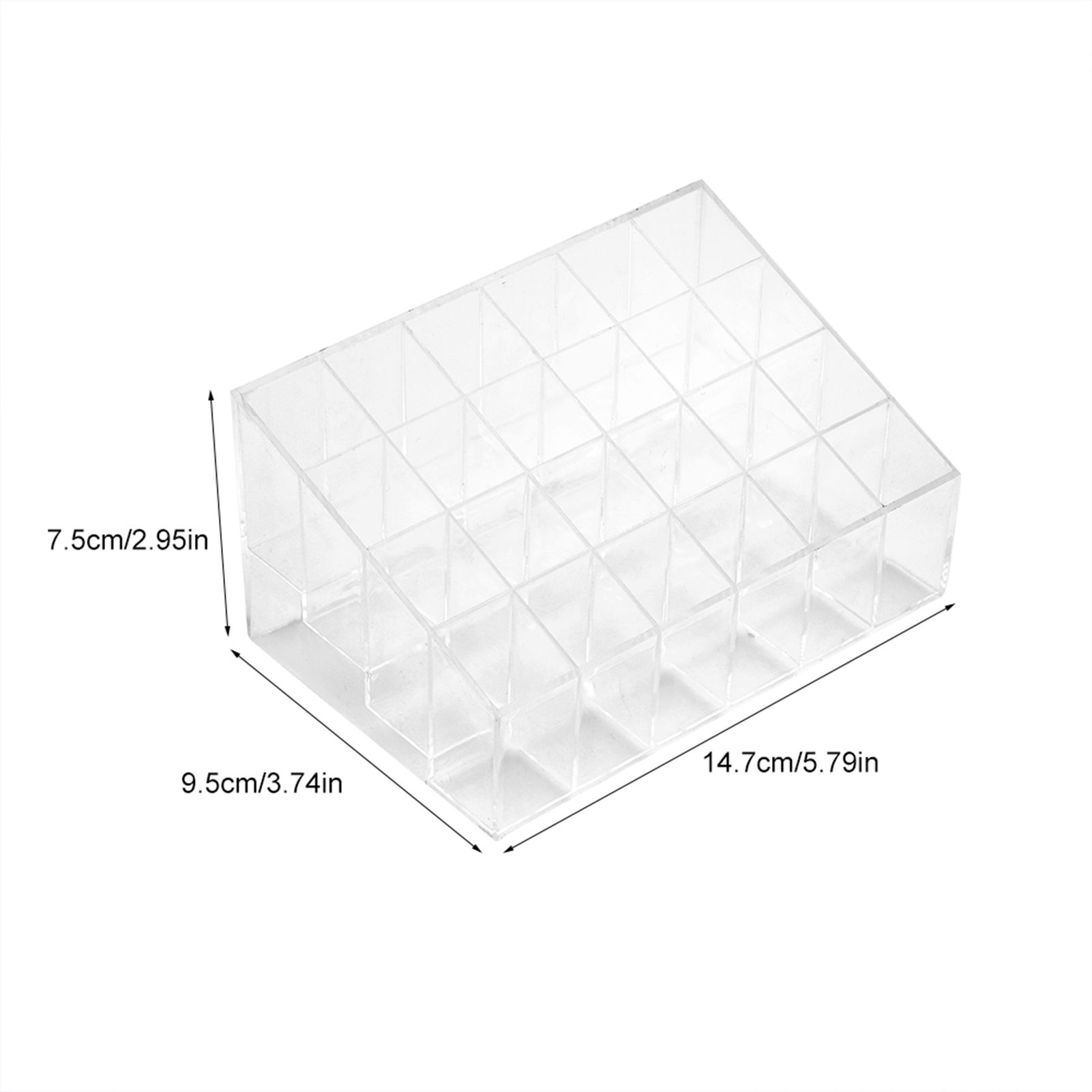 Transparent 24 Grids Lipstick Holder Organizer Display Stand Nail Polish view 13