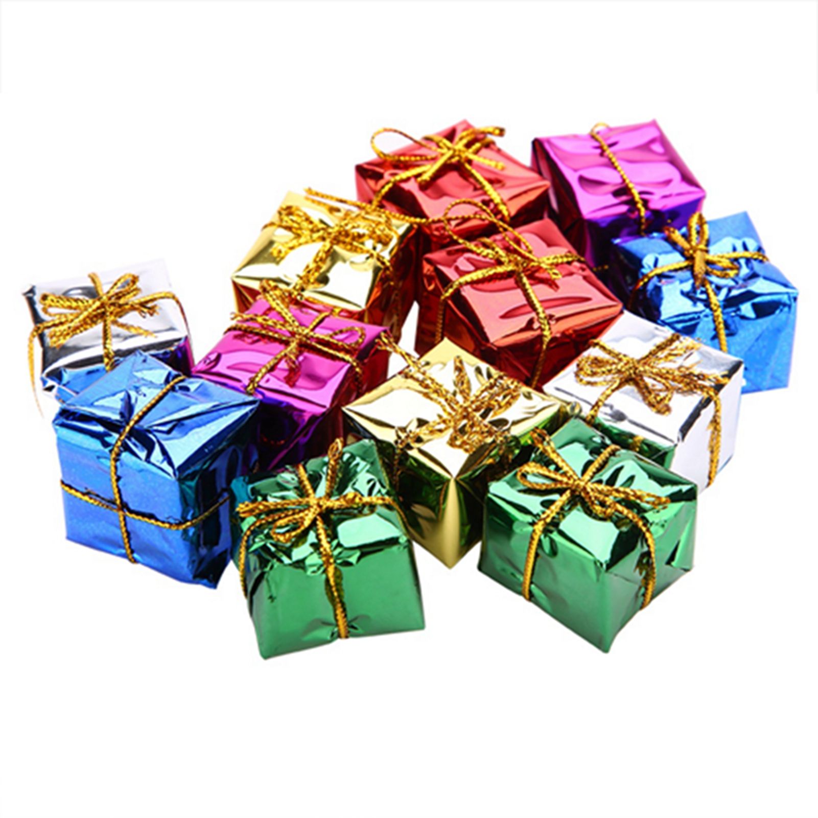 12PCS Gift Box Pendant Hanging Ornament for Christmas Tree Xmas Parties Decor view 2