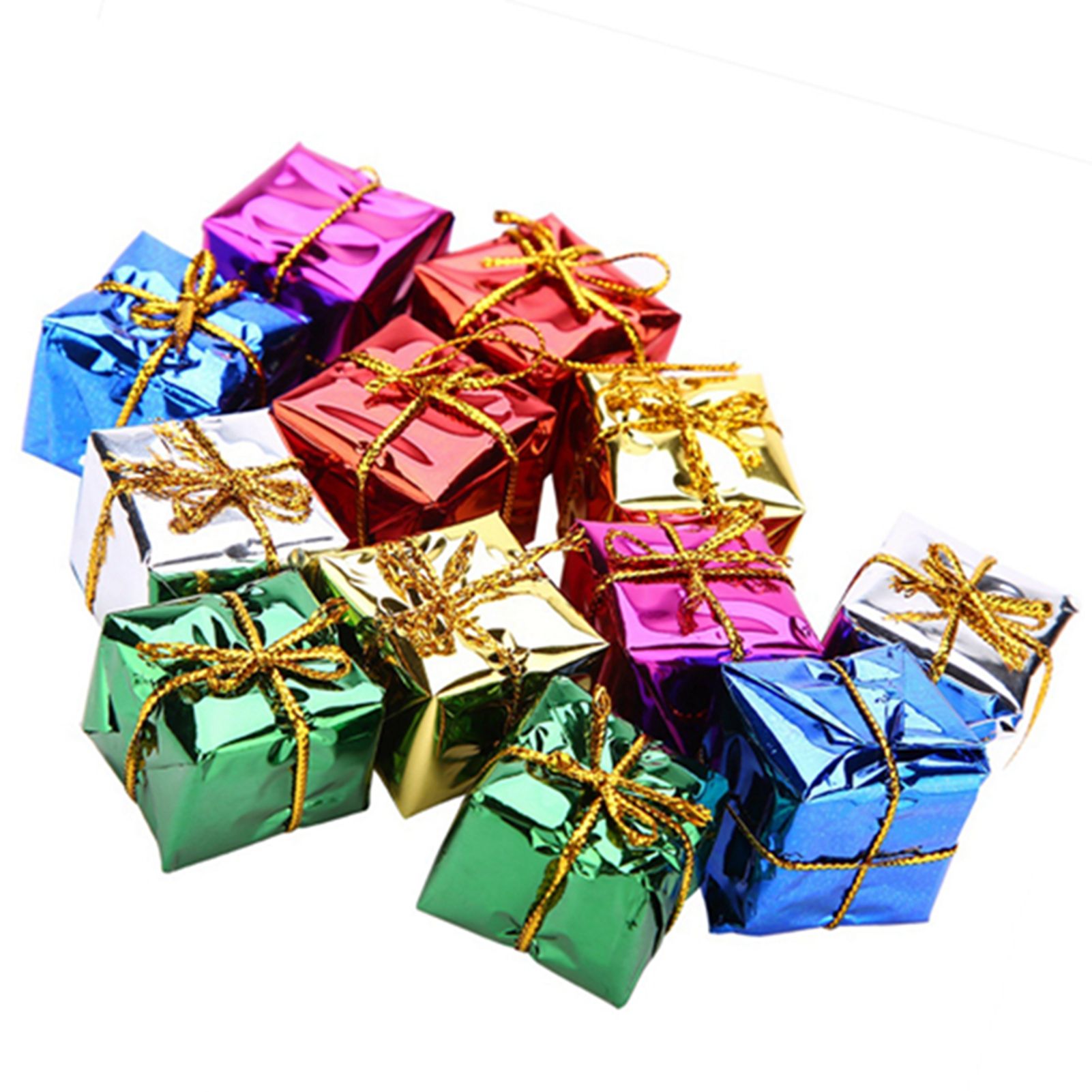 12PCS Gift Box Pendant Hanging Ornament for Christmas Tree Xmas Parties Decor view 4