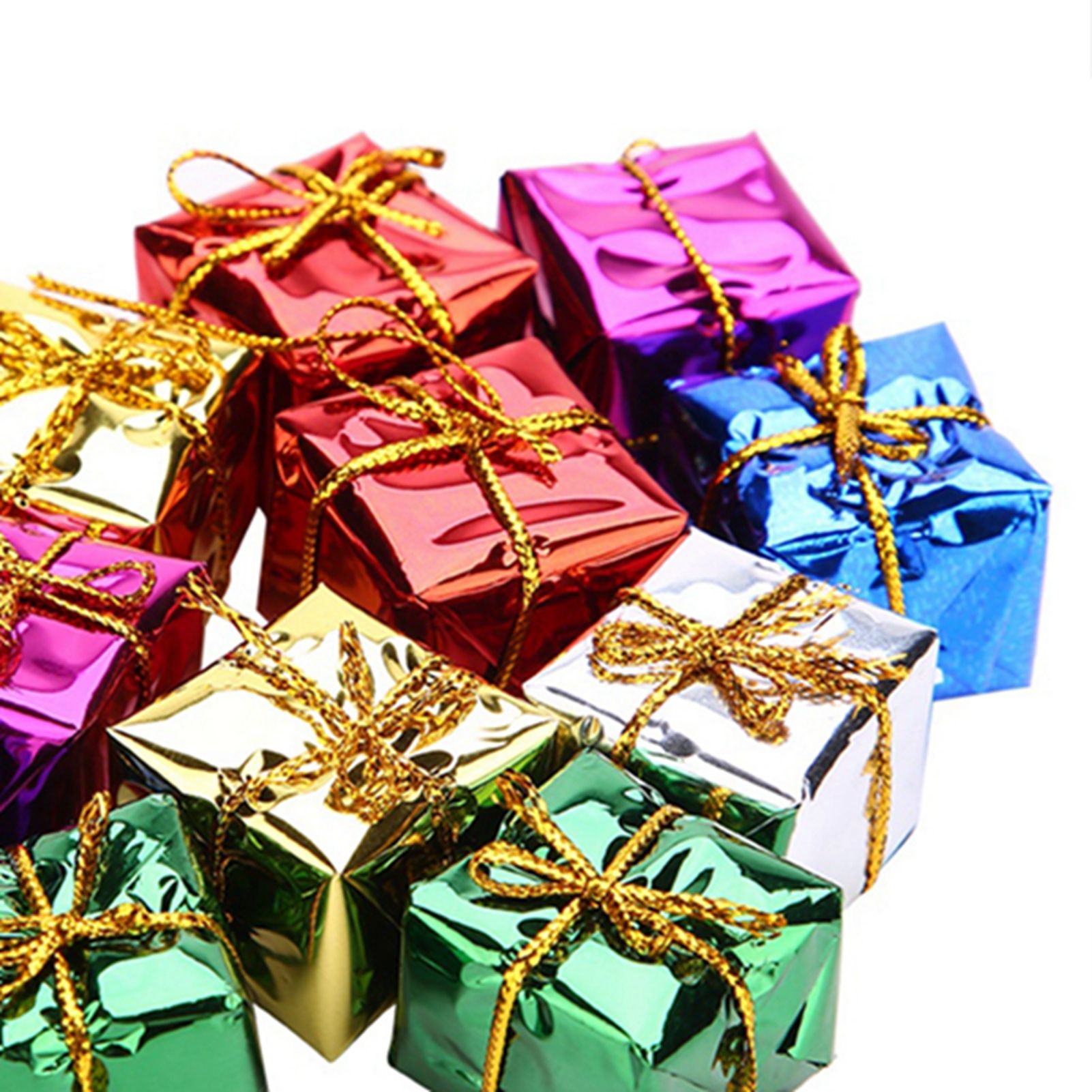 12PCS Gift Box Pendant Hanging Ornament for Christmas Tree Xmas Parties Decor view 14