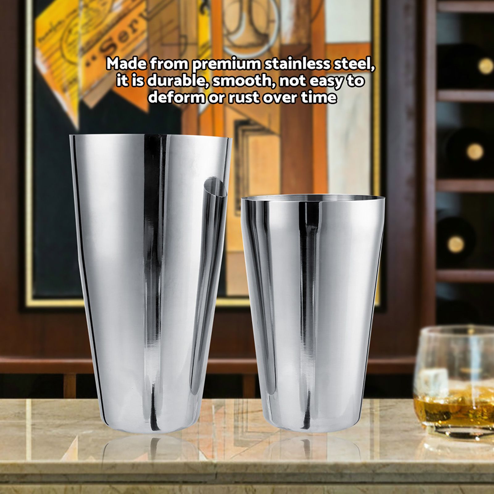 Stainless Steel Wine Cocktail Shaker Set Mixing Making Drinking Container view 7