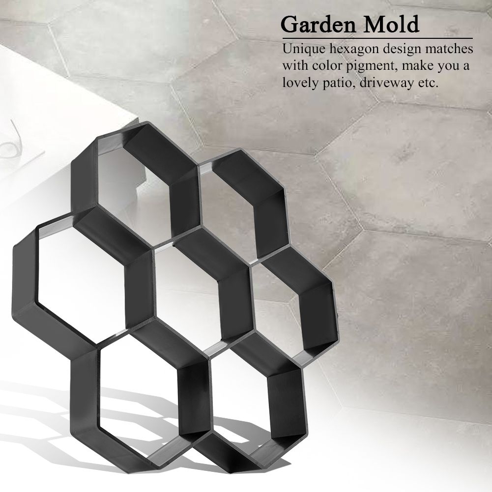 1Pc DIY Garden Path Maker Mold Concrete Stepping Stone Cement Paving Mould Brick view 7