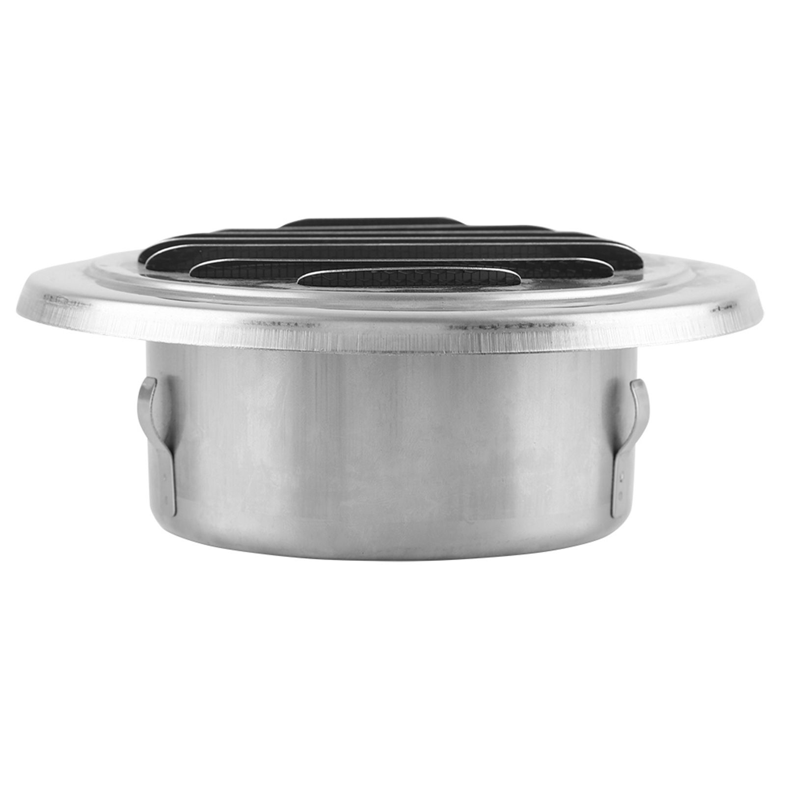 Stainless Steel Wall Air Vent Round Flat Grille Ducting Ventilation Cover view 2