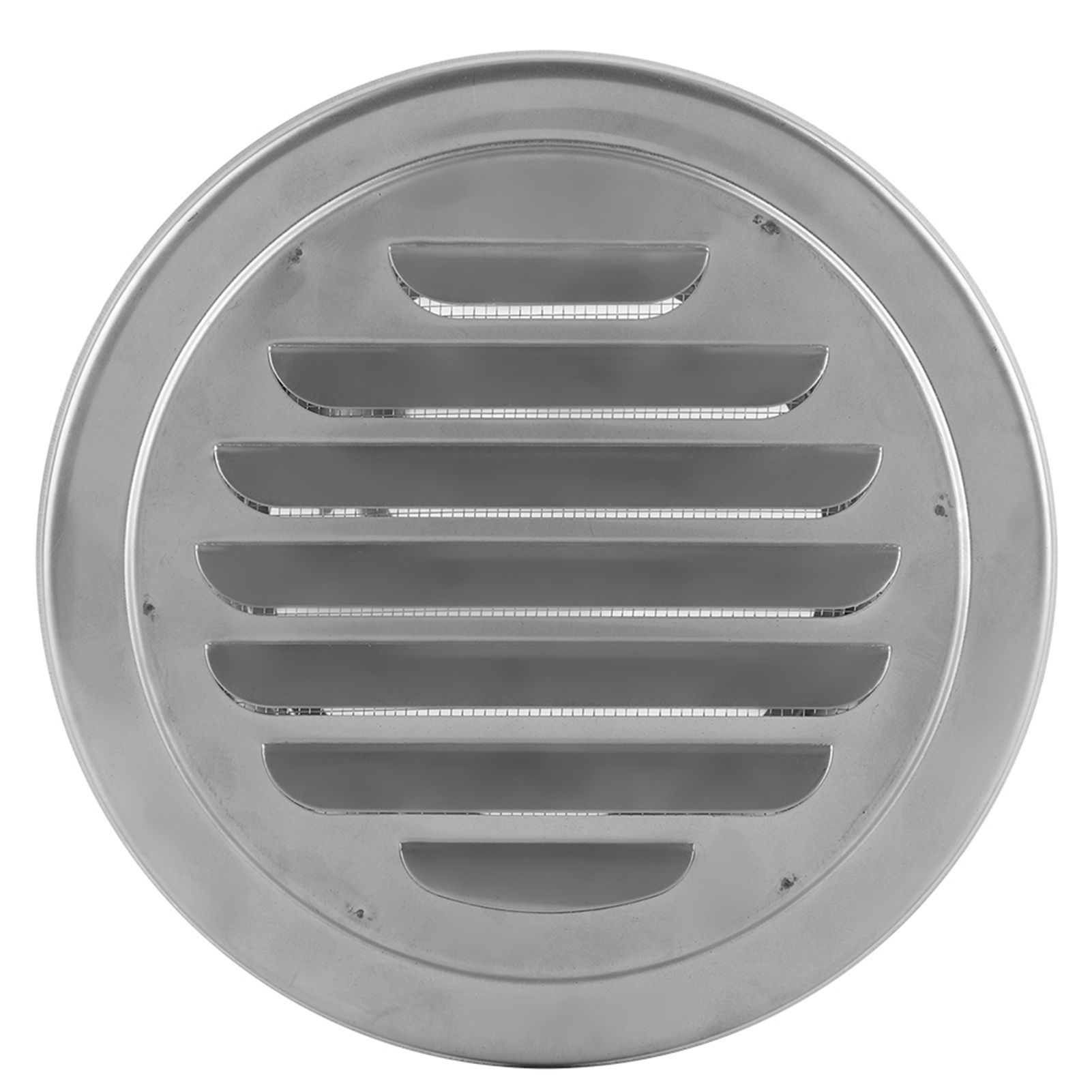 Stainless Steel Wall Air Vent Round Flat Grille Ducting Ventilation Cover view 3
