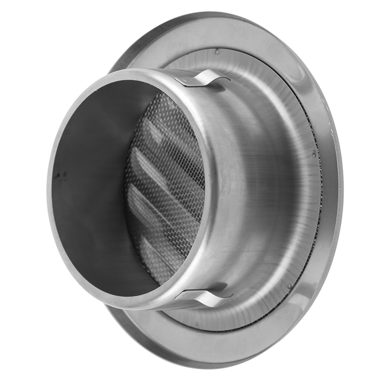 Stainless Steel Wall Air Vent Round Flat Grille Ducting Ventilation Cover view 8