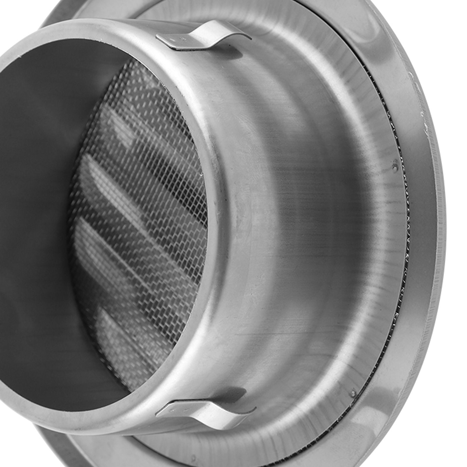 Stainless Steel Wall Air Vent Round Flat Grille Ducting Ventilation Cover view 15
