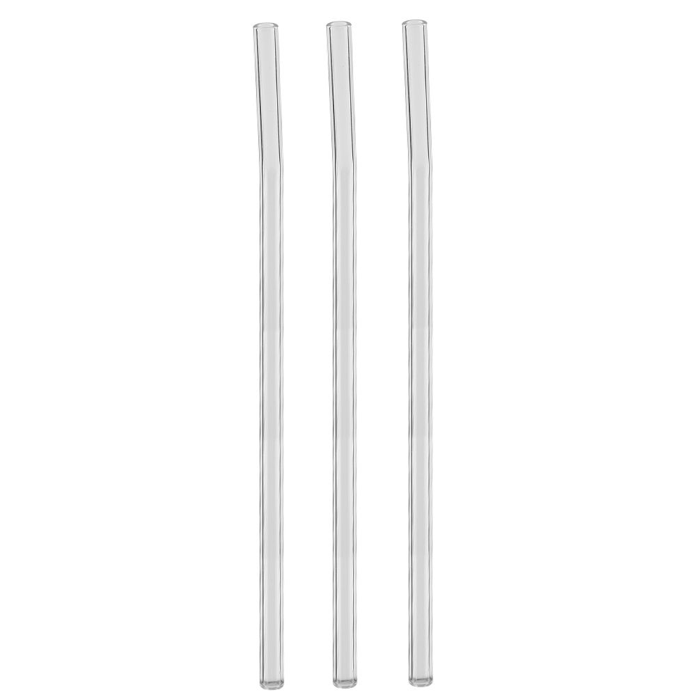 Reusable Eco friendly Glass Drinking Straw with Cleaning Brush Transparent view 10