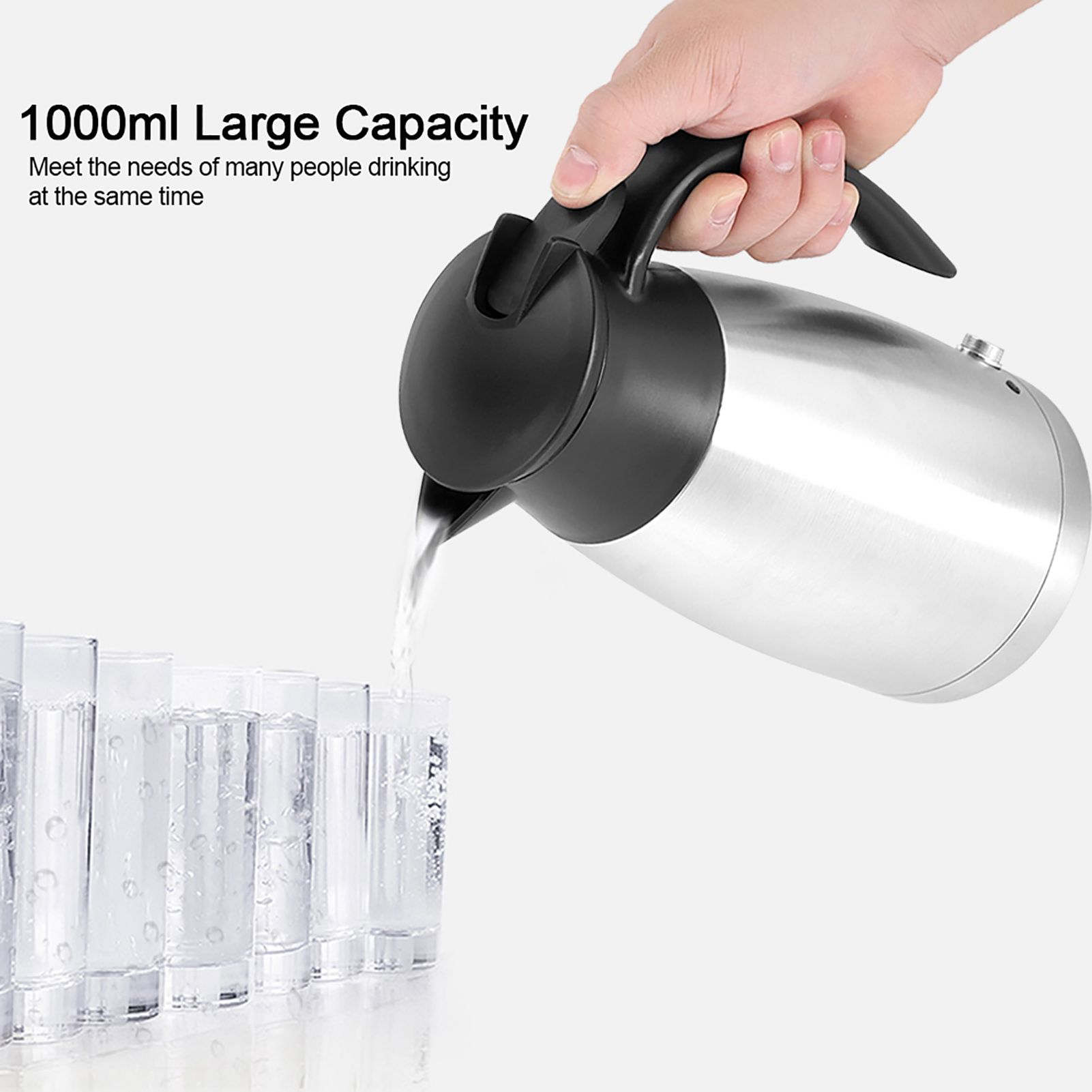 24V 1000ml Car Electric Kettle Auto Shut Off Water Heating Boiling Pot view 8