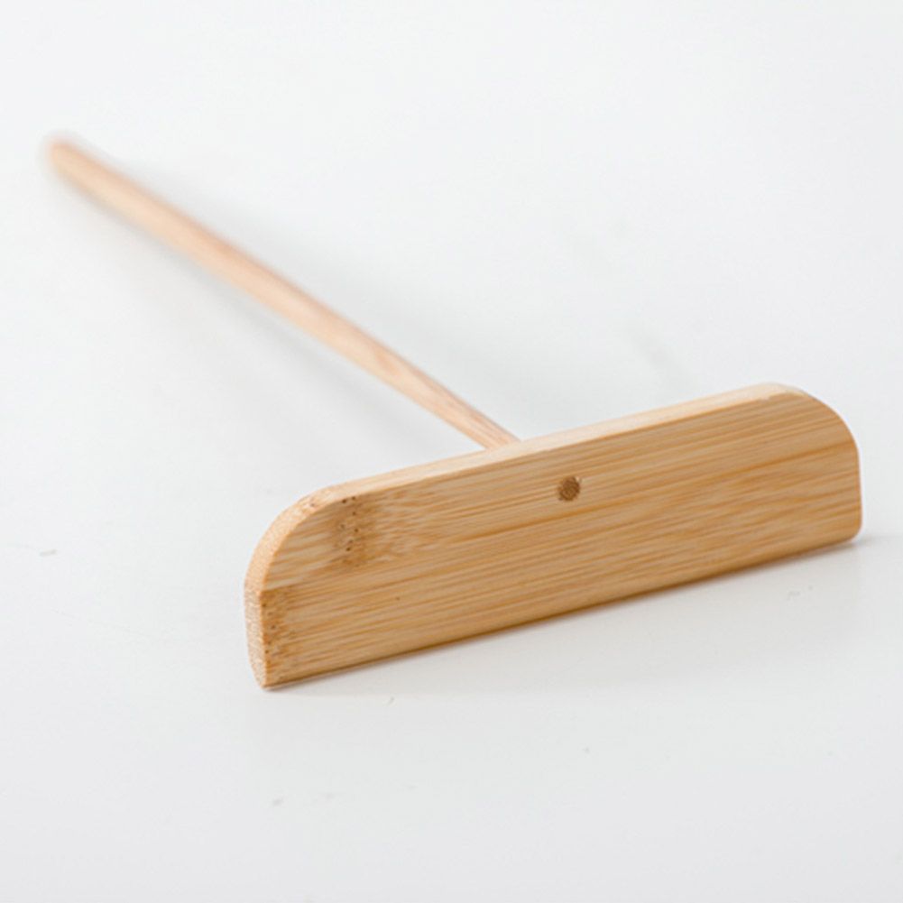 Small Bamboo Portable Washable Pancake Rake with Long Handle Cooking Tool view 2