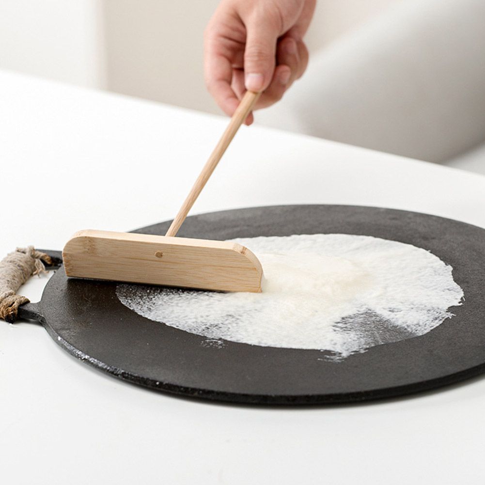 Small Bamboo Portable Washable Pancake Rake with Long Handle Cooking Tool view 5