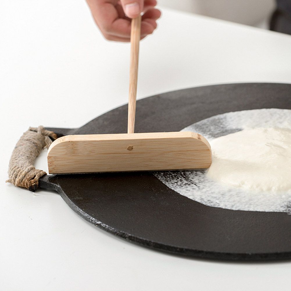 Small Bamboo Portable Washable Pancake Rake with Long Handle Cooking Tool view 6
