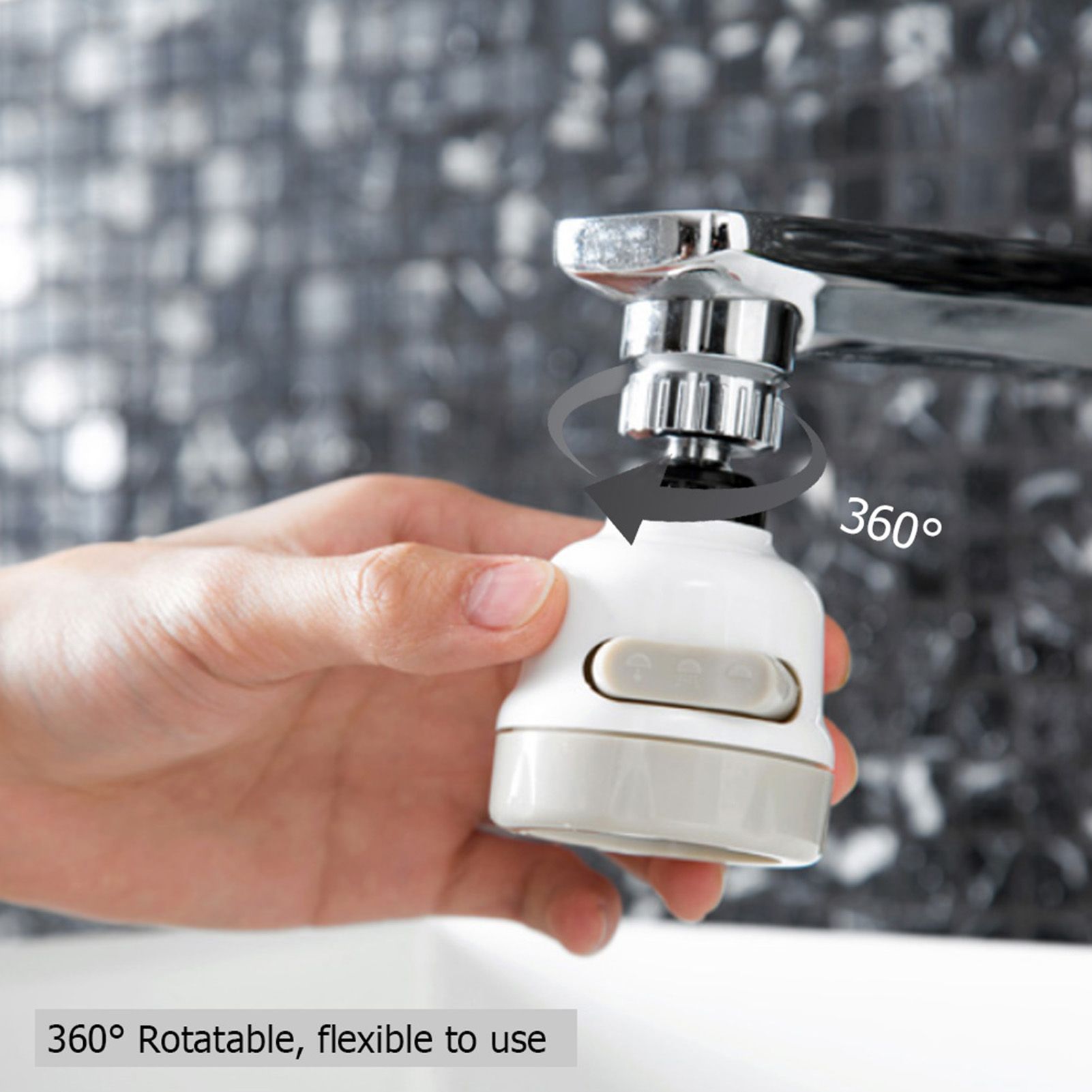 360 Degree Rotatable Kitchen Faucet Spray Head Tap Splash Filter Nozzle 3 view 3
