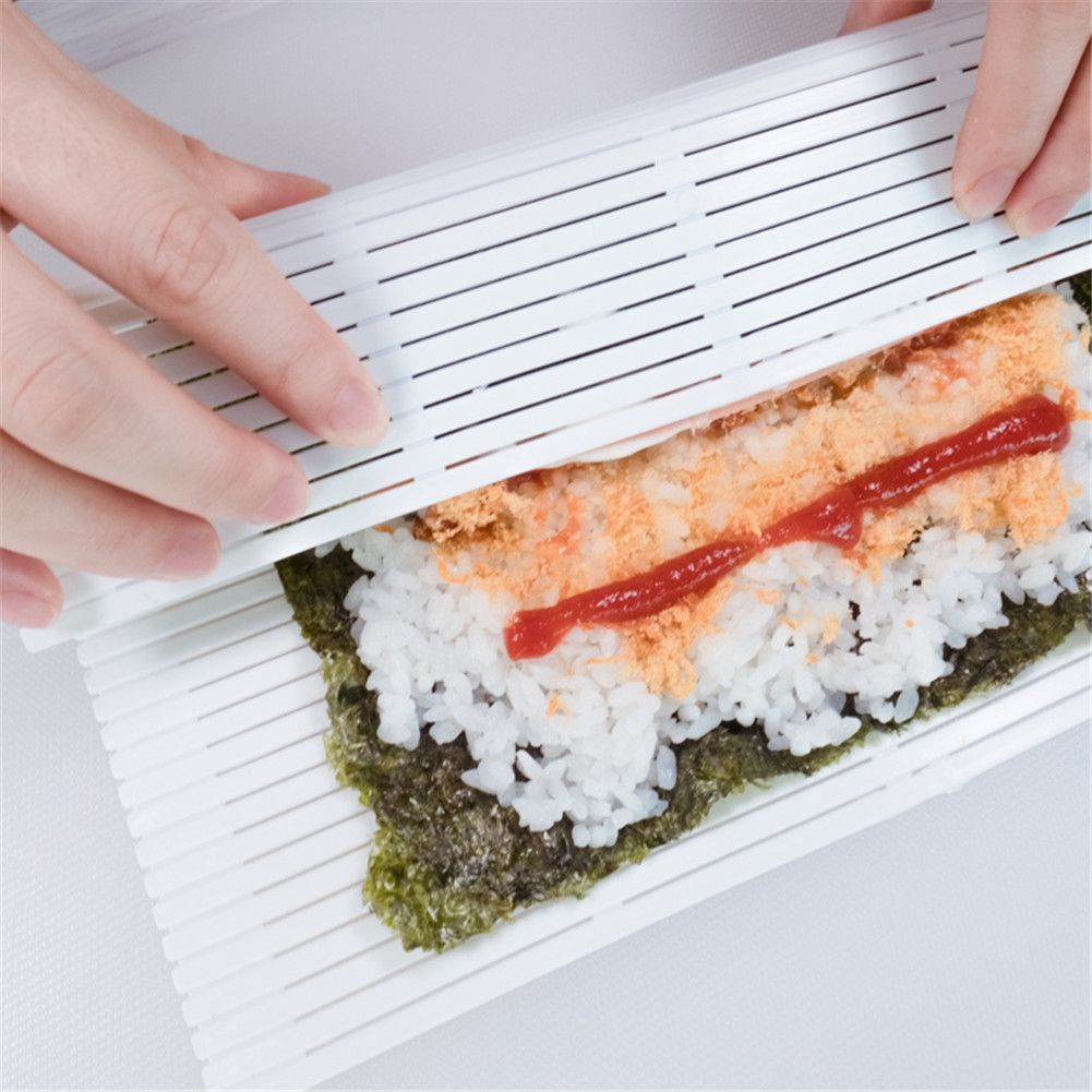 Nonstick Surface Sushi Roller Maker PP Plastic Rolling Mat Picnic Lunch Tool view 6