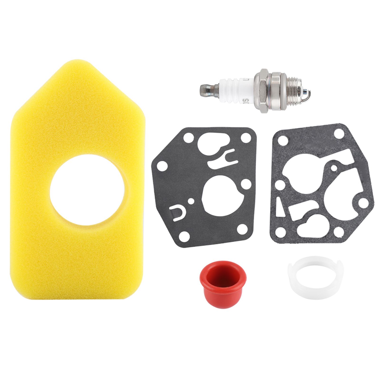 Carburetor Diaphragm Gasket Air Filter Spark Plug Kit for Briggs & Stratton view 3