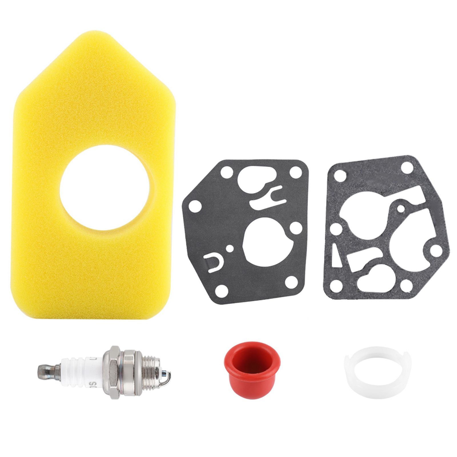 Carburetor Diaphragm Gasket Air Filter Spark Plug Kit for Briggs & Stratton view 15