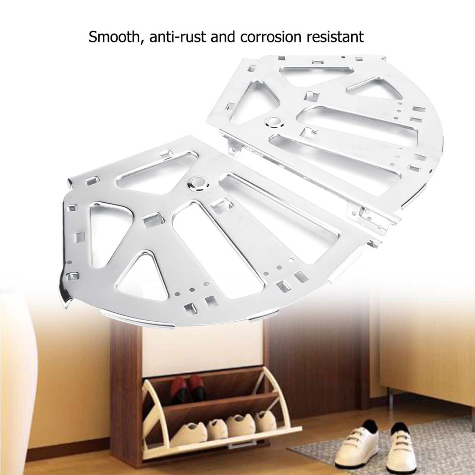 2Pcs Stainless Steel Shoes Drawer Cabinet Hinges Turing Rack Replacement view 7