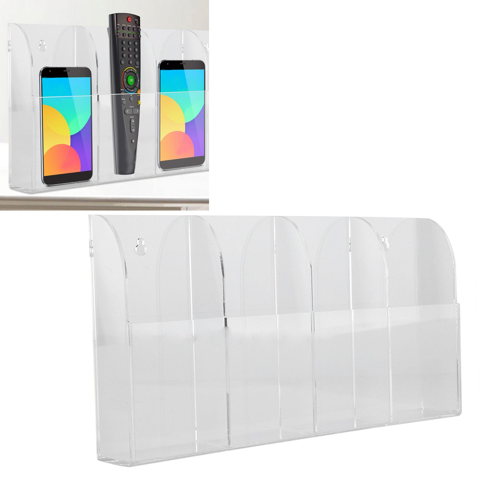 Acrylic Air Conditioner Remote Control Holder Case Storage Box Wall Mount view 12