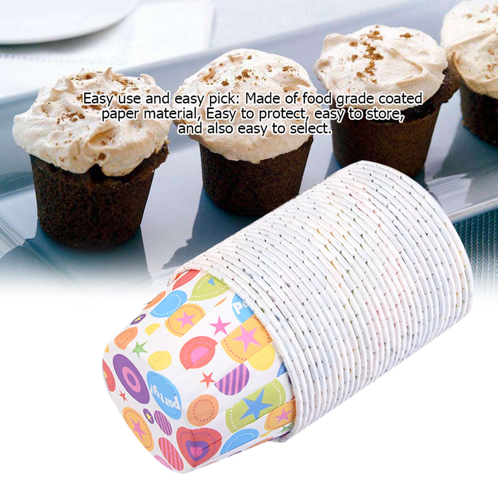100PCS Mini Cupcake Liners Paper Round Cake Baking Cups Muffin Cases Home view 7