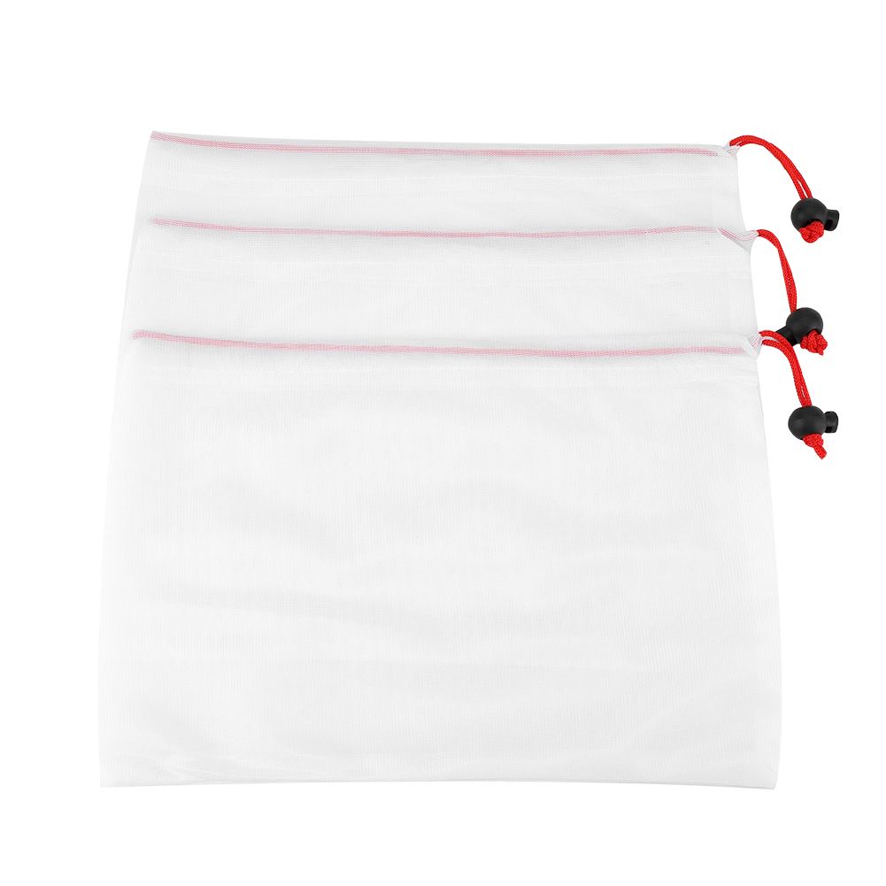 11Pcs Reusable Drawstring Mesh Bags Fruit Vegetable Sacks Storage Toys Pouch view 2
