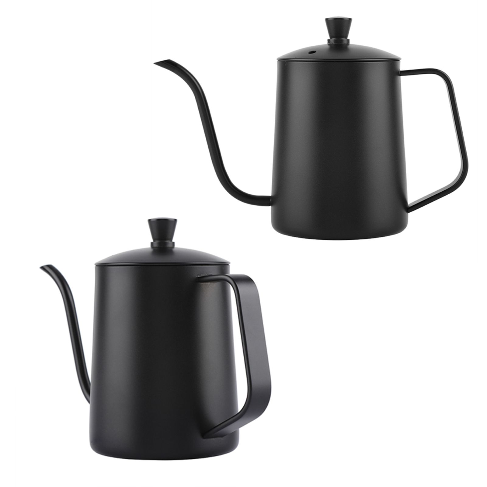 550ml Stainless Steel Long Gooseneck Coffee Pot Kettle with Lid for Home view 7