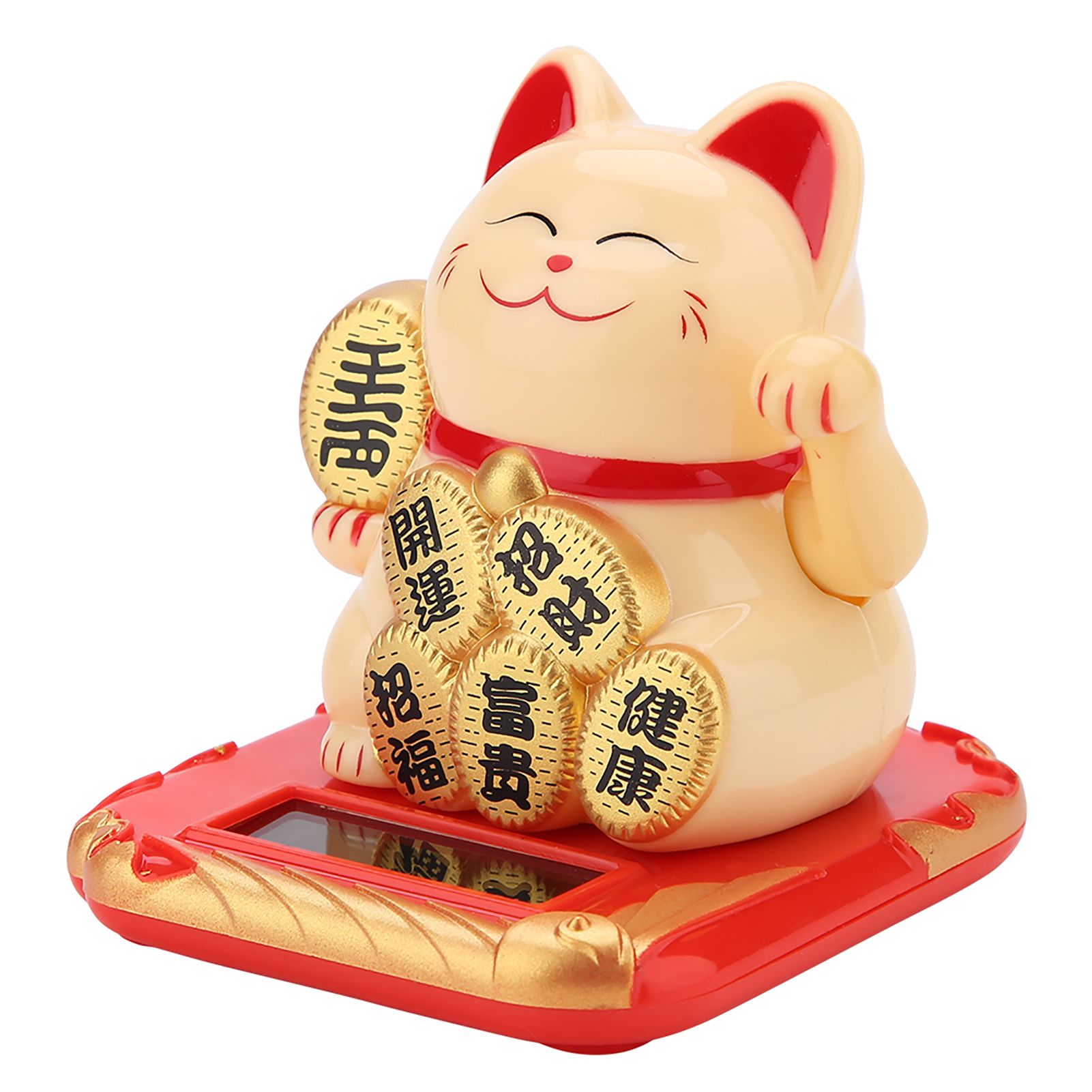 Solar Powered Welcoming Cat Adorable Waving Beckoning Fortune Lucky Cat Home view 6