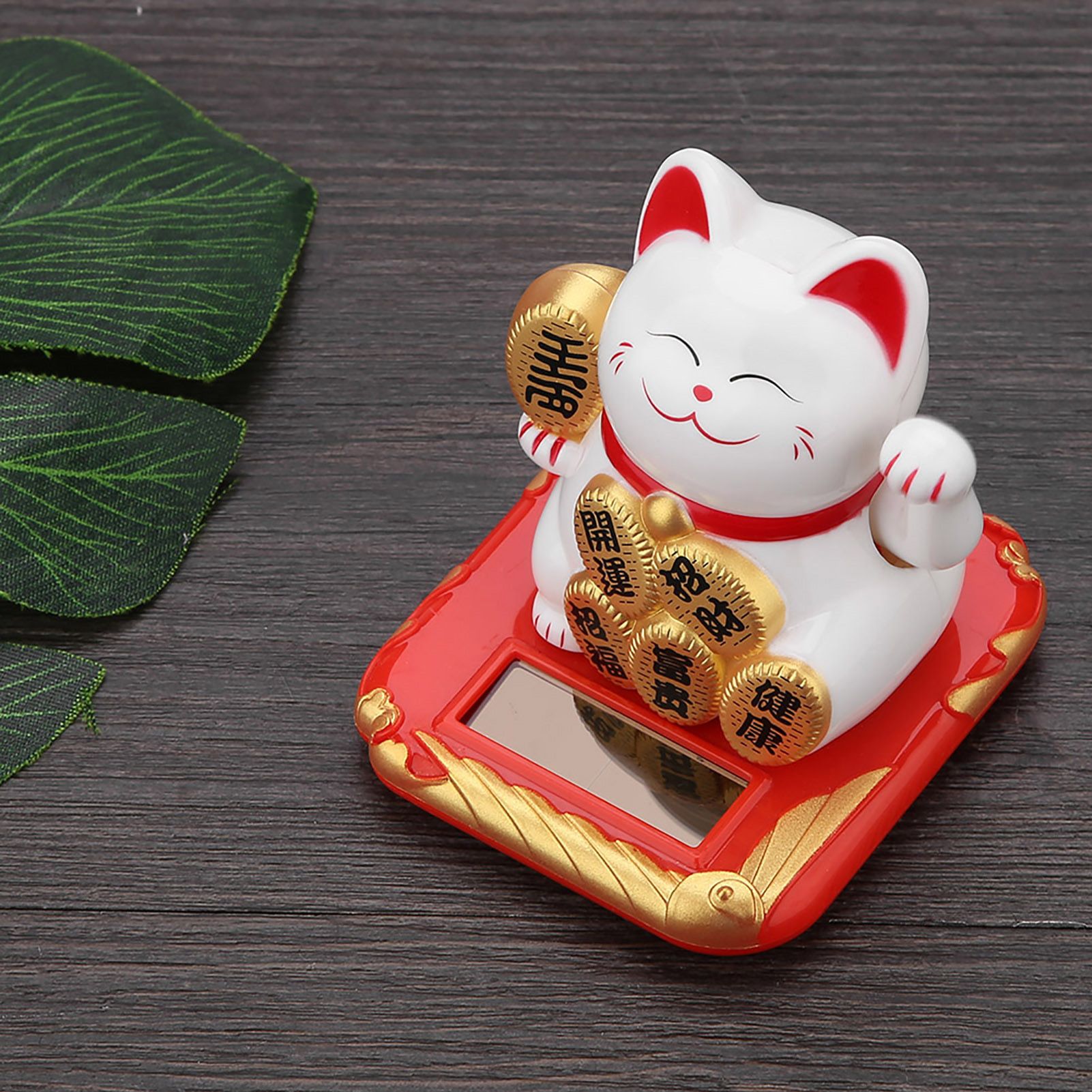 Solar Powered Welcoming Cat Adorable Waving Beckoning Fortune Lucky Cat Home view 11