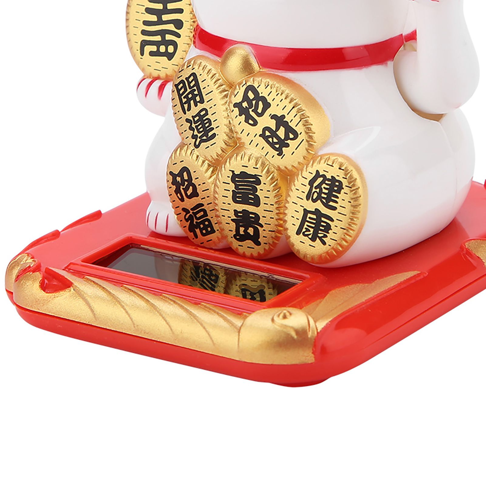 Solar Powered Welcoming Cat Adorable Waving Beckoning Fortune Lucky Cat Home view 14