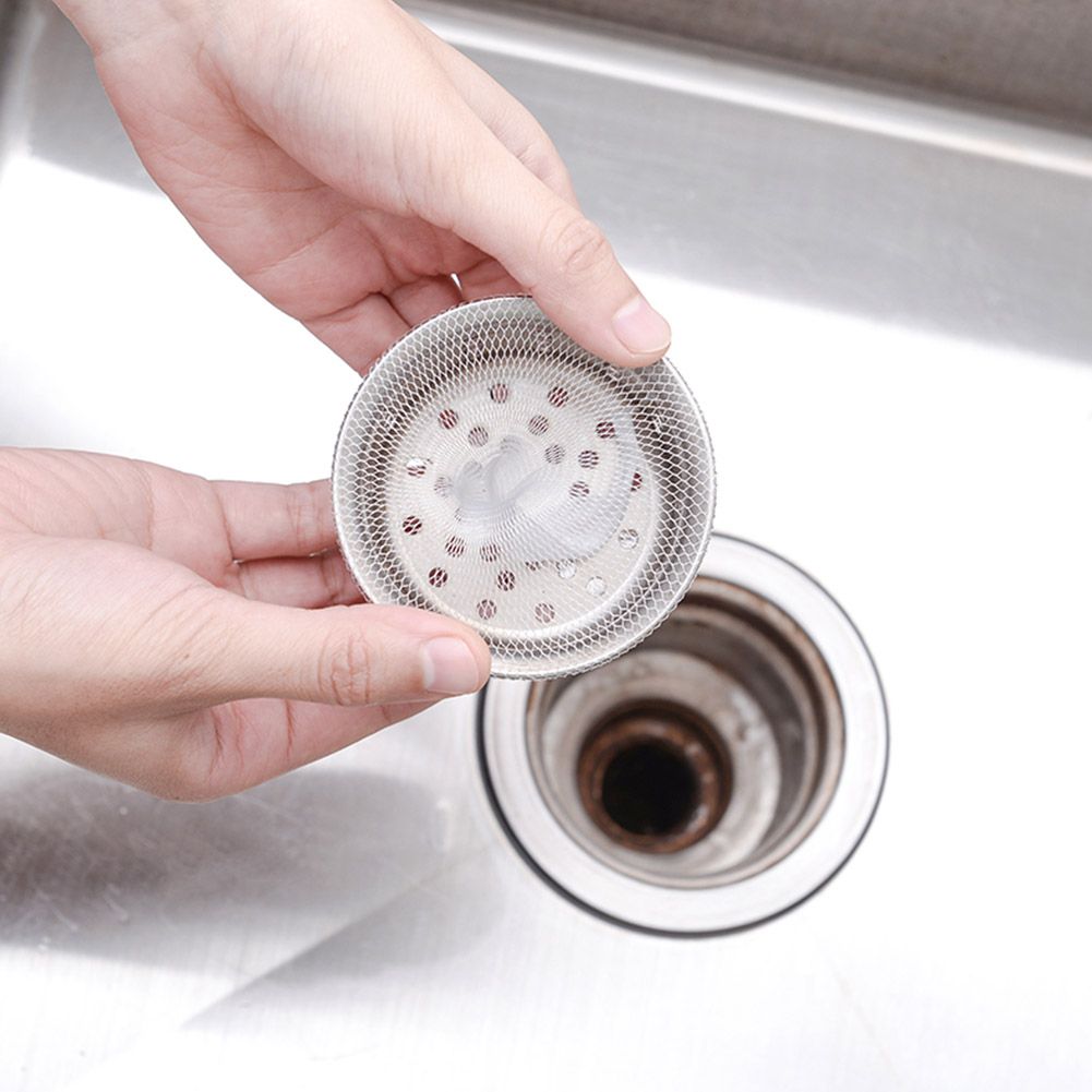 100pcs/set Kitchen Sink Drain Strainer Disposable Mesh Bag Residue Waste view 2