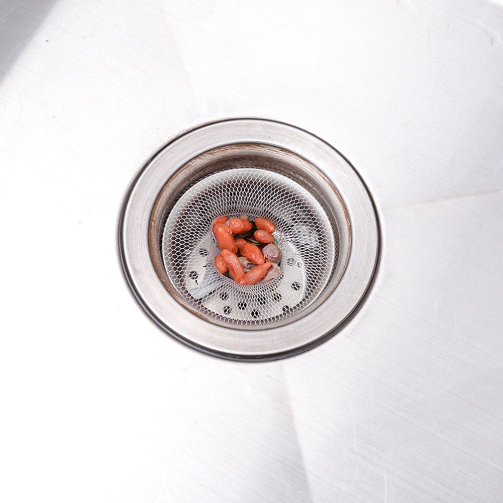 100pcs/set Kitchen Sink Drain Strainer Disposable Mesh Bag Residue Waste view 4