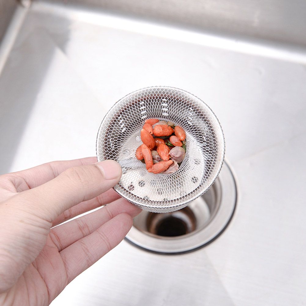 100pcs/set Kitchen Sink Drain Strainer Disposable Mesh Bag Residue Waste view 8