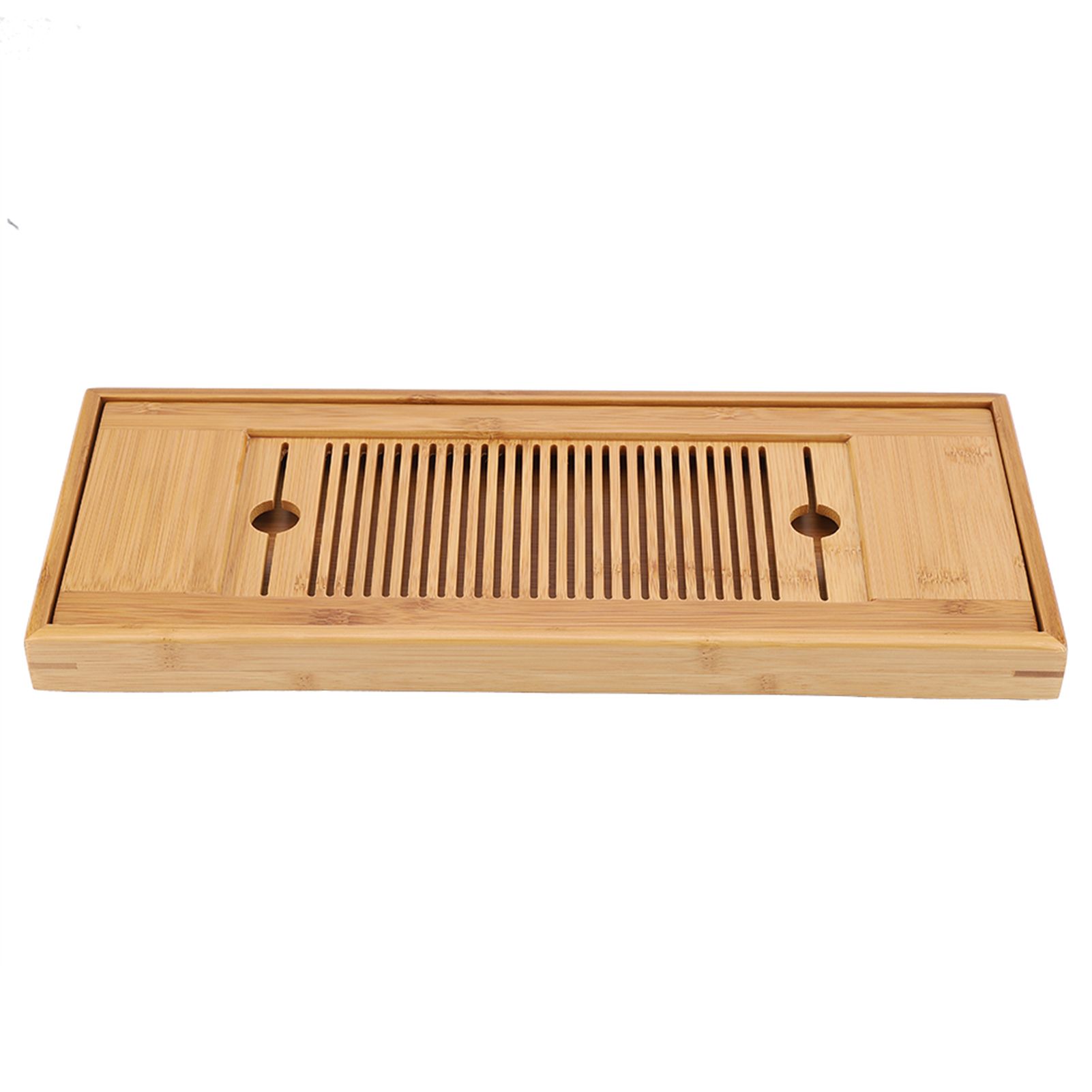 1Pc Bamboo Mini Tea Serving Tray Chinese Gongfu Tea Plate for Home Office view 2