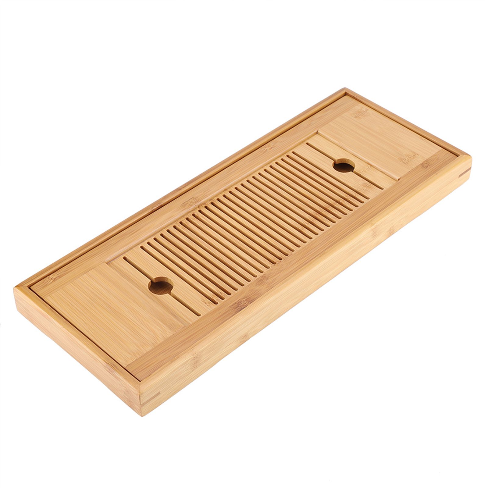 1Pc Bamboo Mini Tea Serving Tray Chinese Gongfu Tea Plate for Home Office view 3