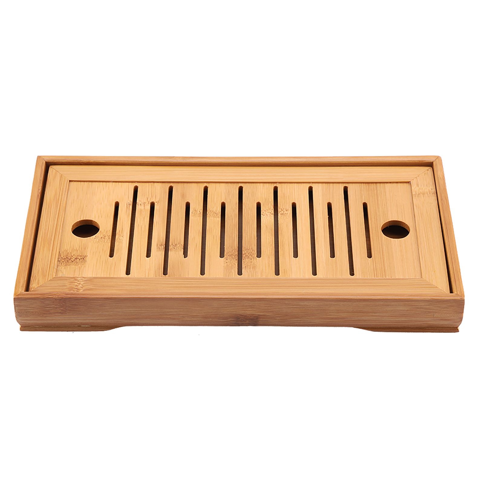 1Pc Bamboo Mini Tea Serving Tray Chinese Gongfu Tea Plate for Home Office Table