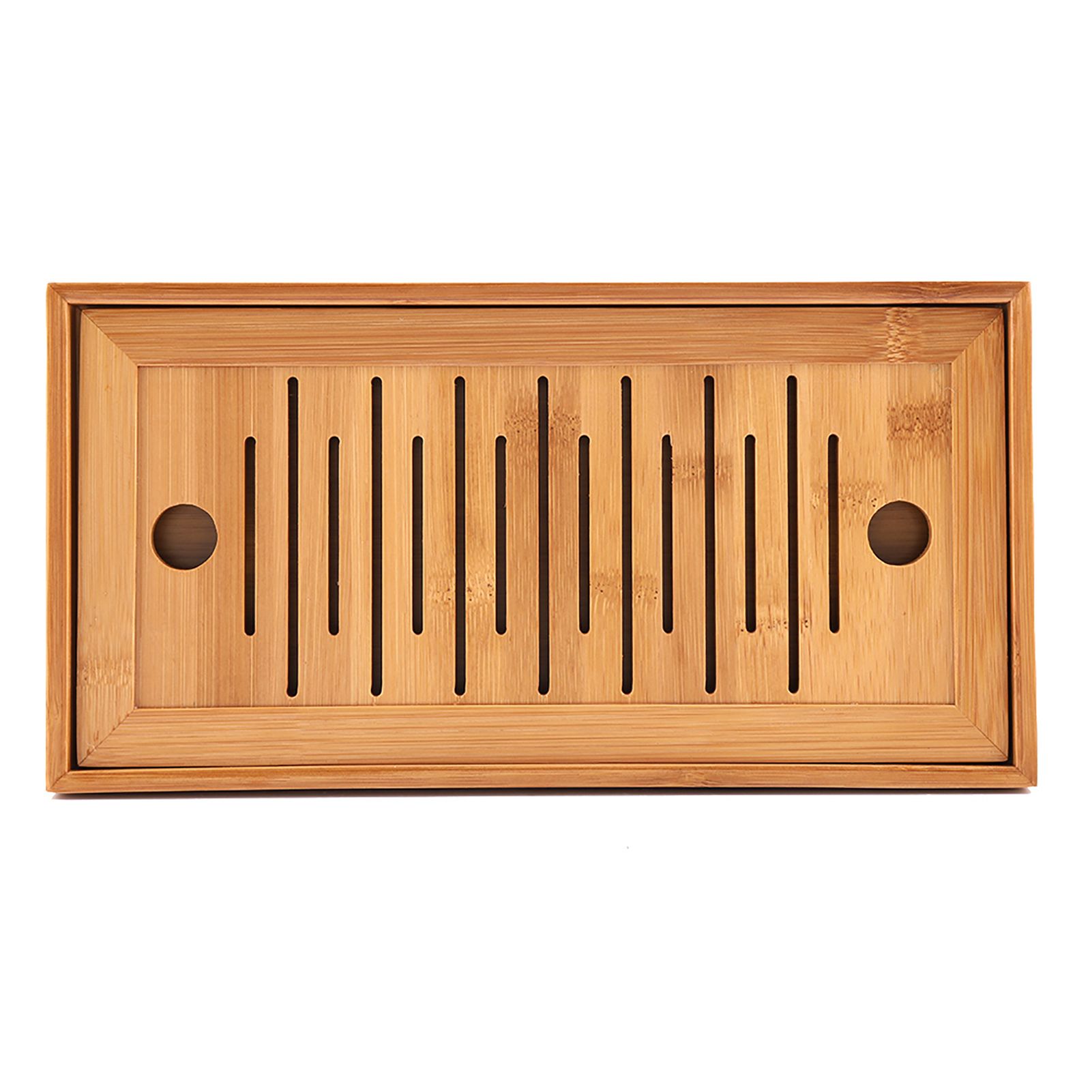 1Pc Bamboo Mini Tea Serving Tray Chinese Gongfu Tea Plate for Home Office Table view 4