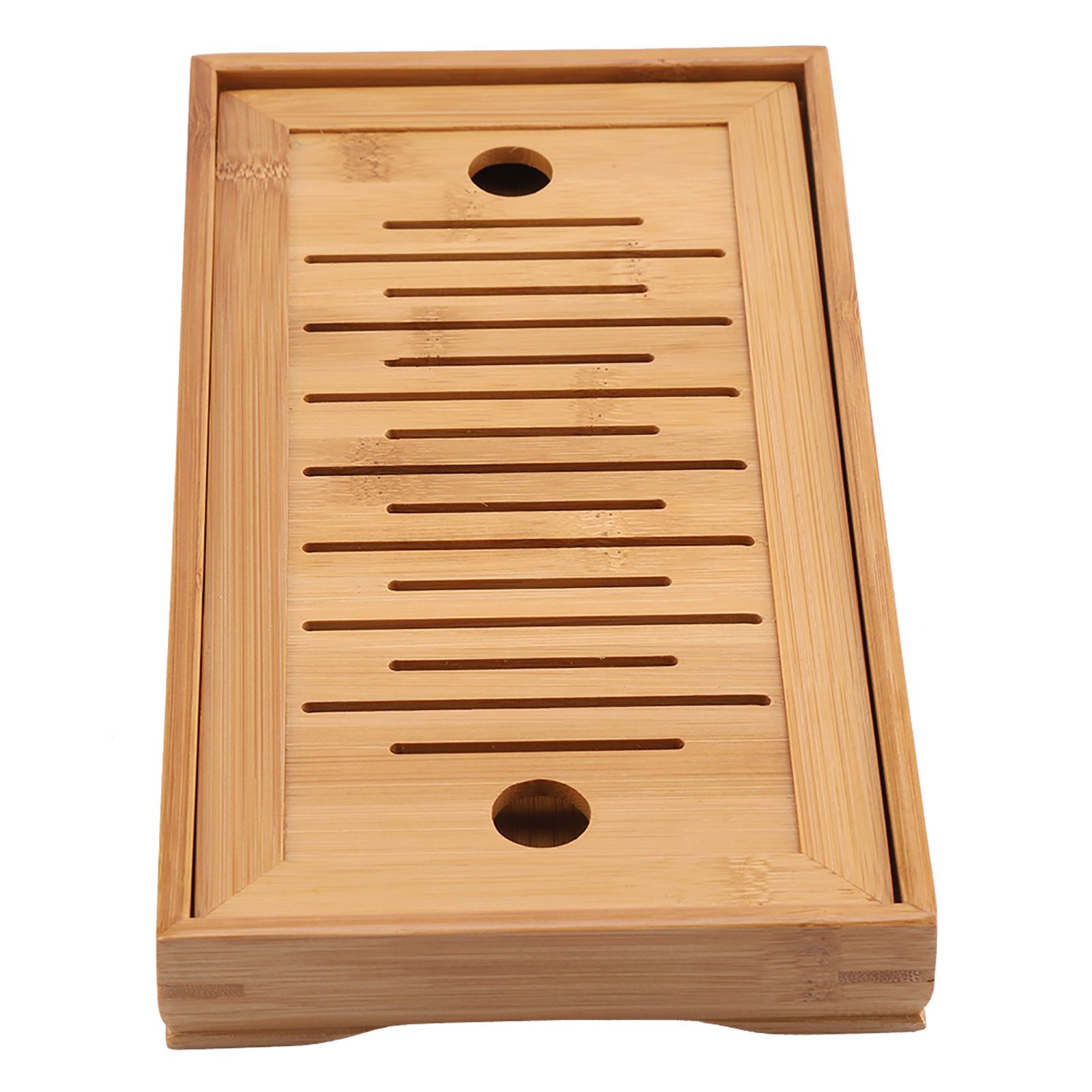 1Pc Bamboo Mini Tea Serving Tray Chinese Gongfu Tea Plate for Home Office Table view 6