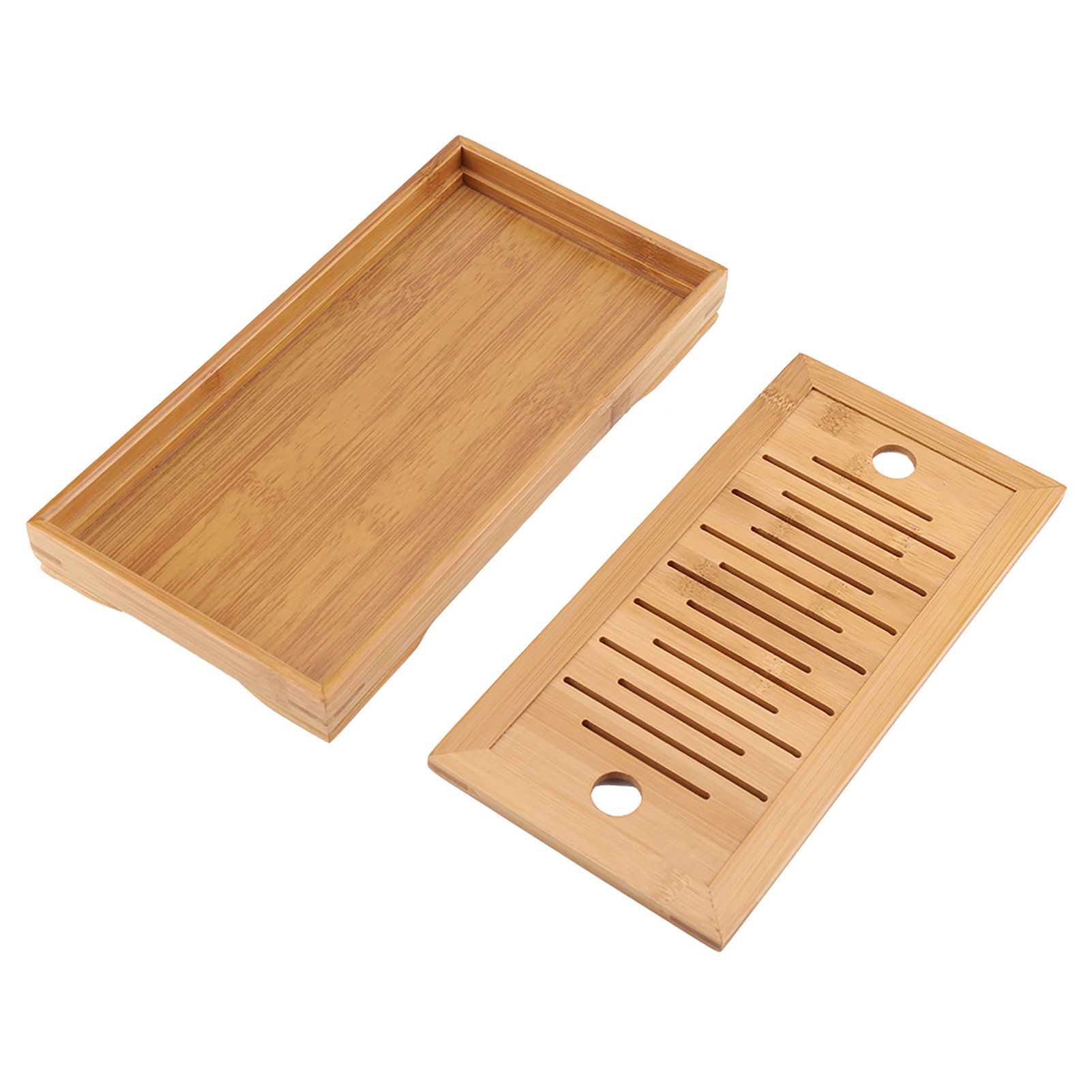 1Pc Bamboo Mini Tea Serving Tray Chinese Gongfu Tea Plate for Home Office Table view 8