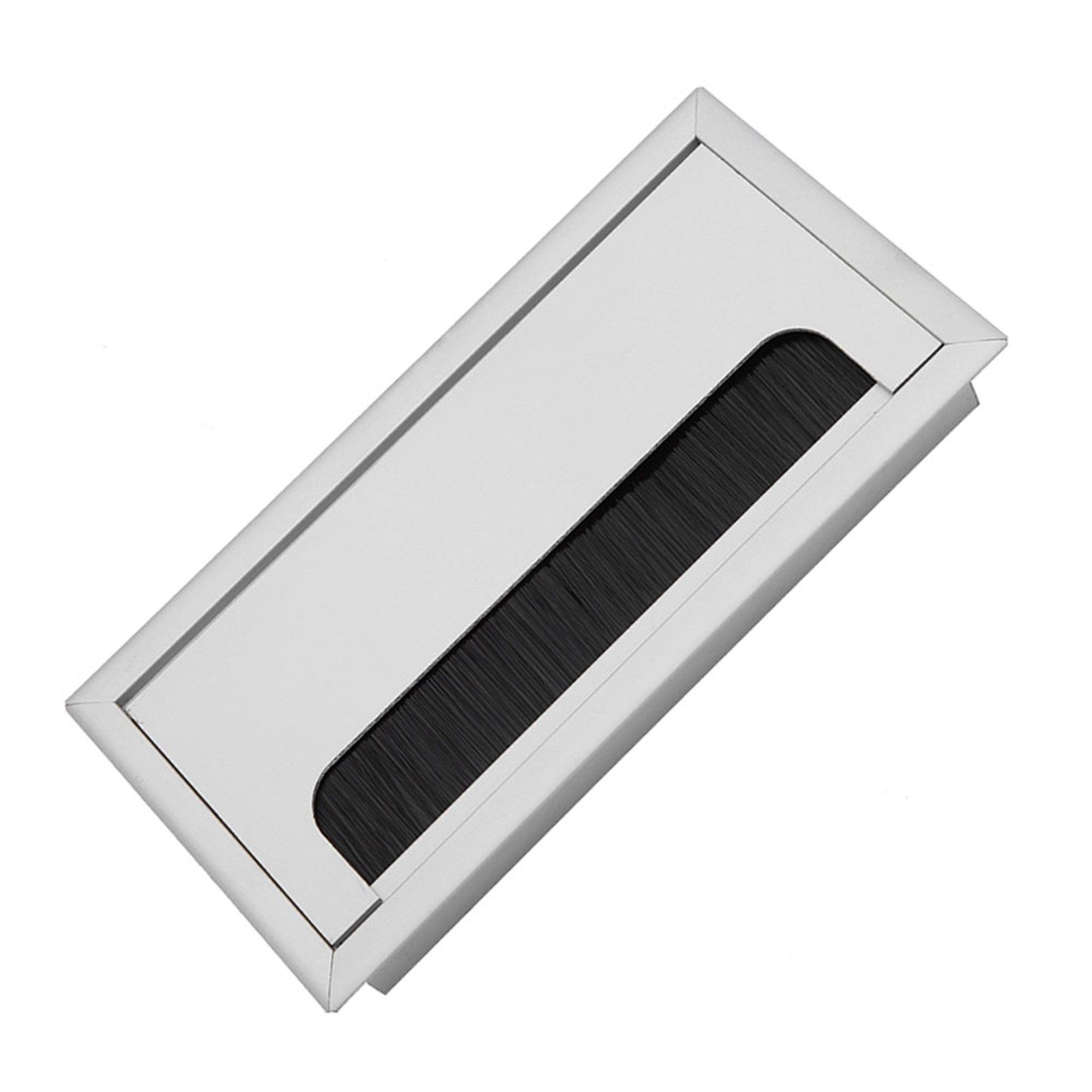 Square Aluminium Desk Computer Wire Cable Tidy Outlet Insert Hole Top view 8