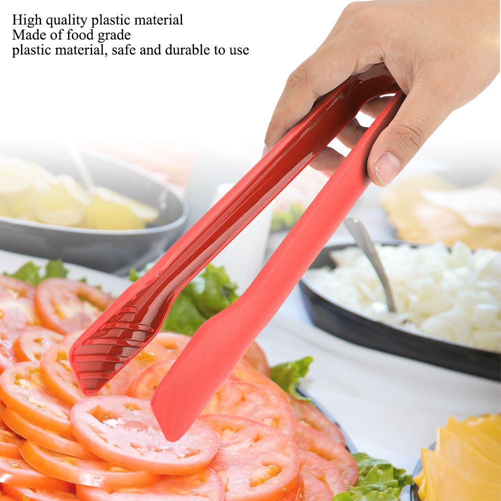 3 PCS Multifunctional Plastic Bread Tongs Food Clamps for Home Bakery (Red) view 10