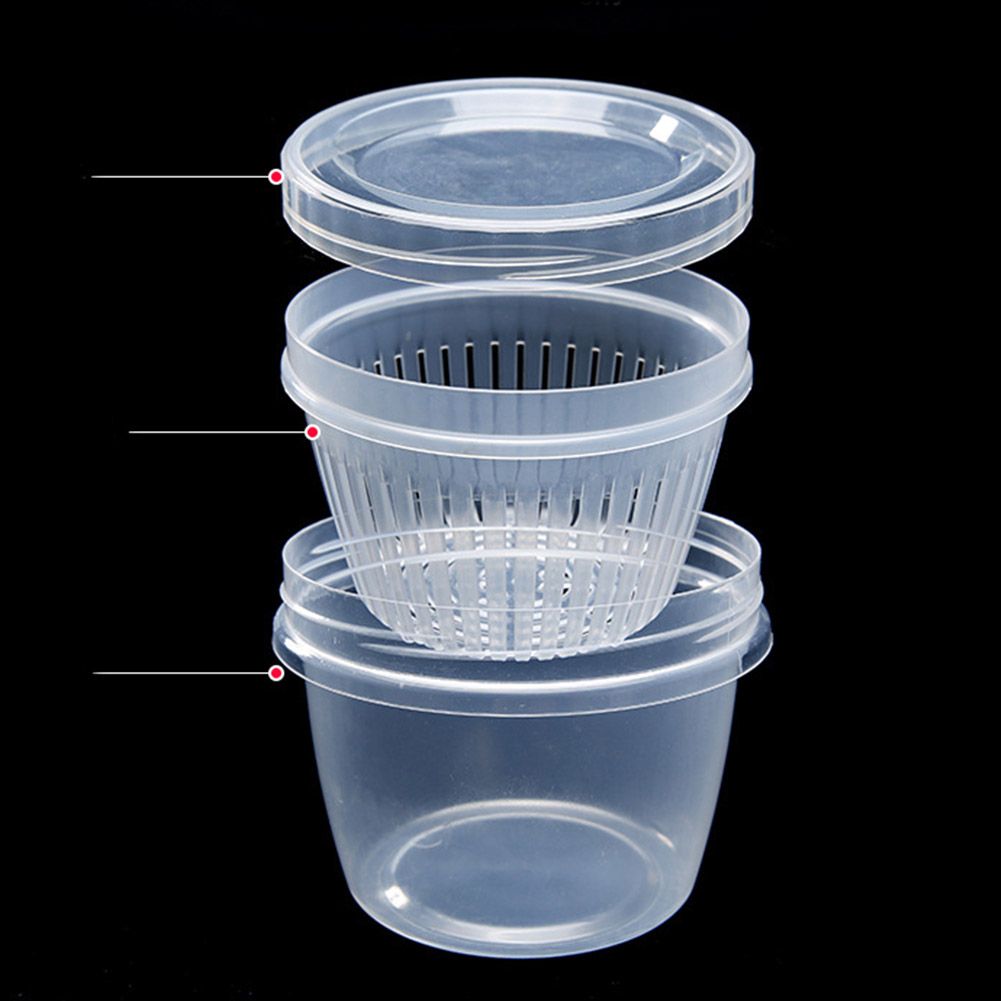 Double layer Drain Basket Fruit Vegetable Washing Colander Strainer Kitchen Tool view 5