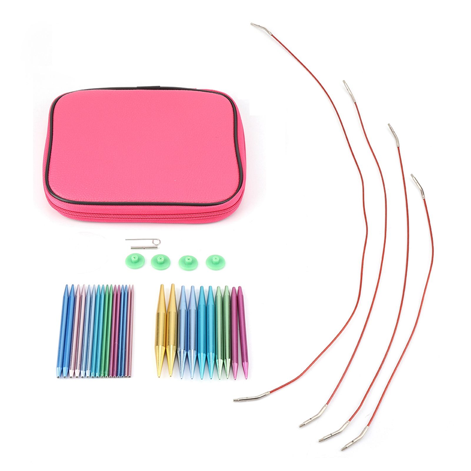Interchangeable Aluminum Circular Knitting Needle Sets view 2