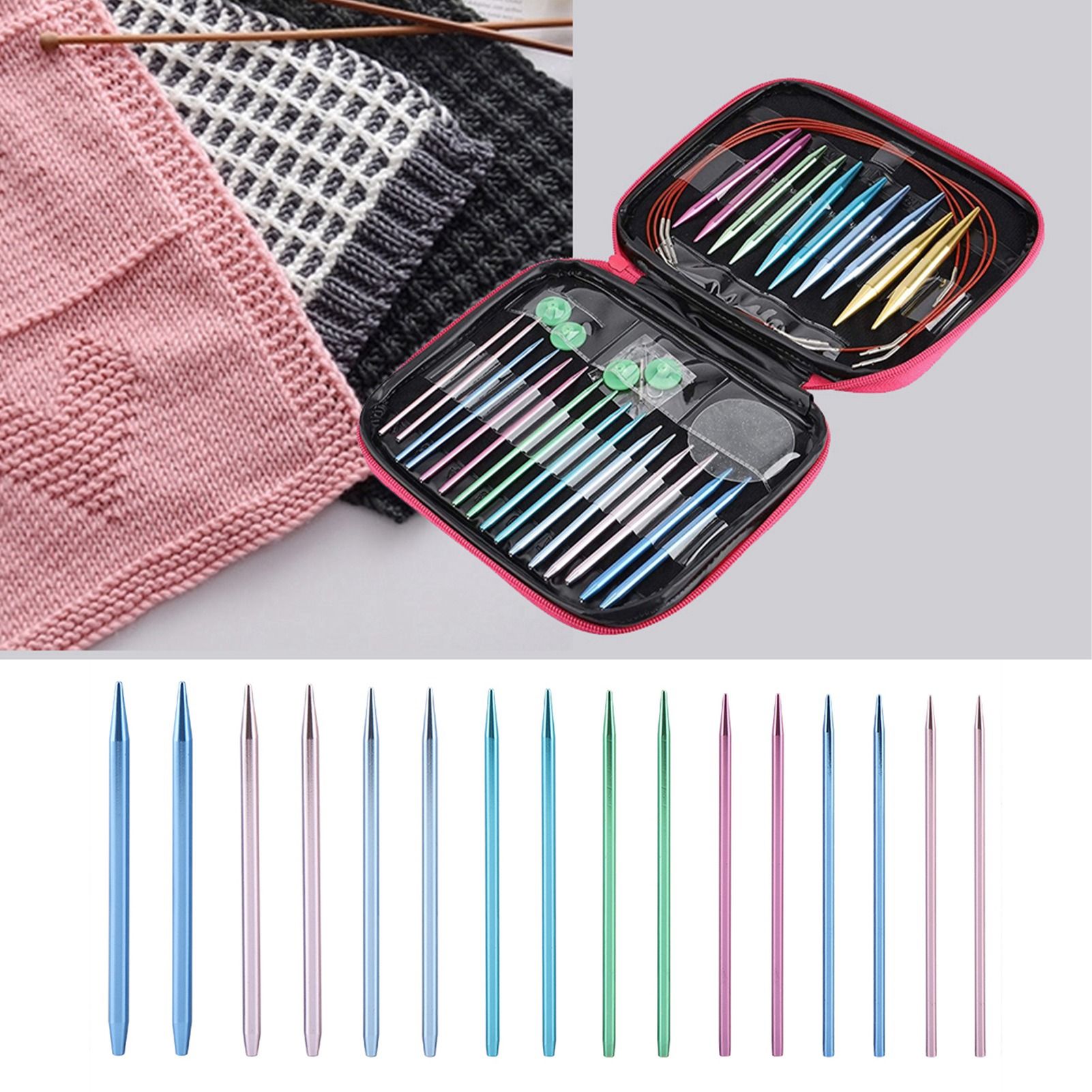 Interchangeable Aluminum Circular Knitting Needle Sets view 12