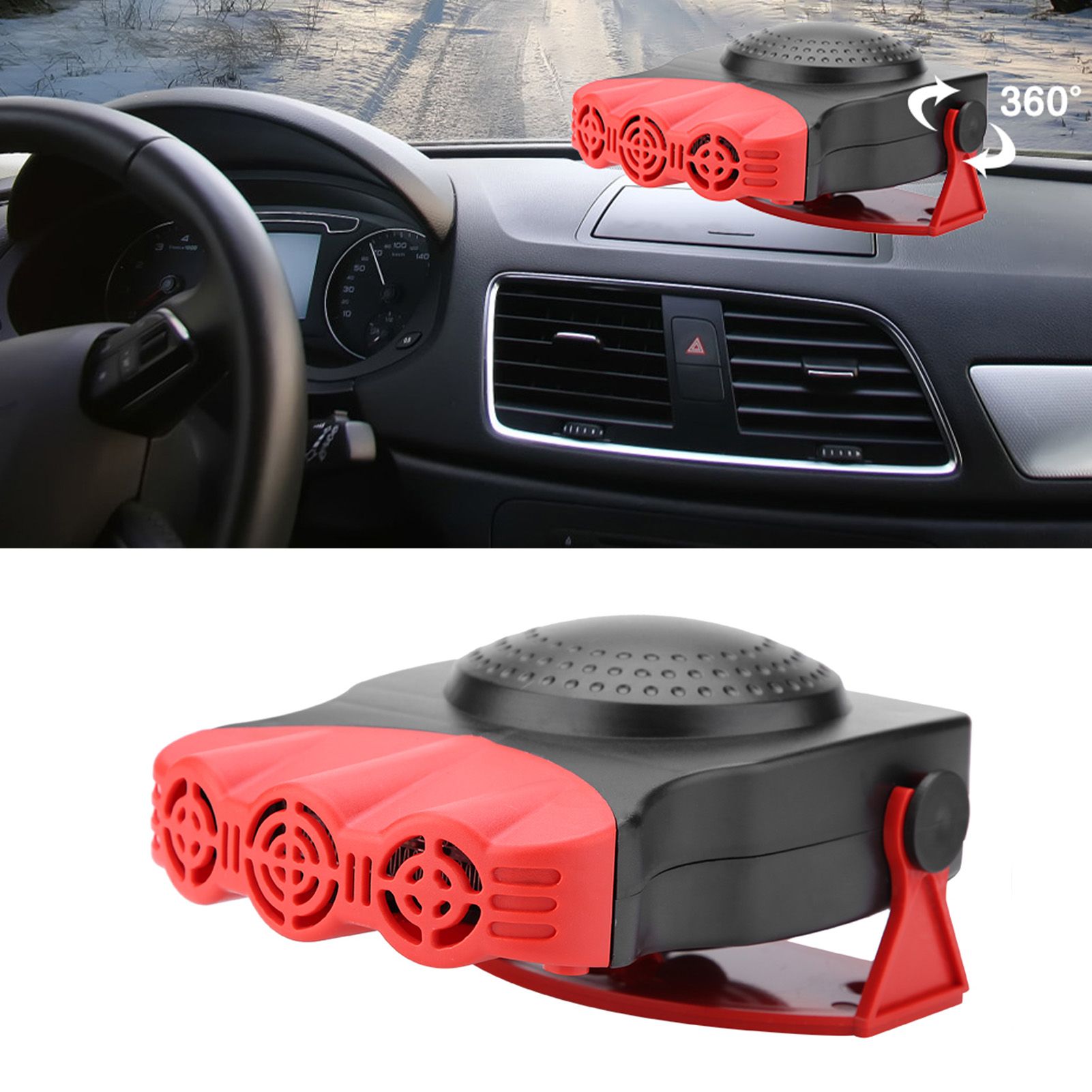 Portable 12V 150W Car Windshield Window Defroster Ceramic Heater Cooler Fan view 11