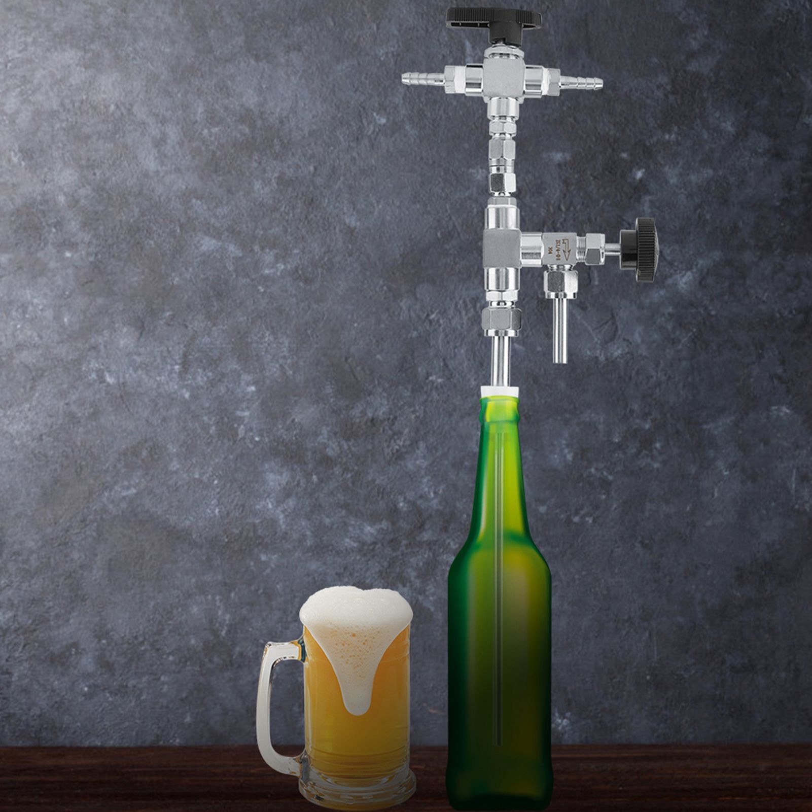 304 Stainless Steel Counter Pressure Beer Bottle Filler Home Brew CO2 Beer view 4