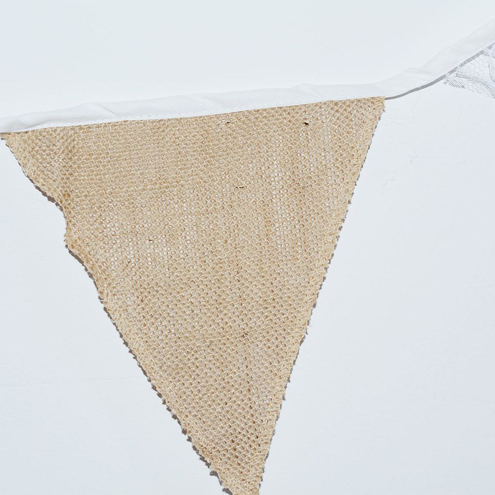 Burlap Triangle Banner Hanging Flags for Party Wedding Bridal Proposal view 4