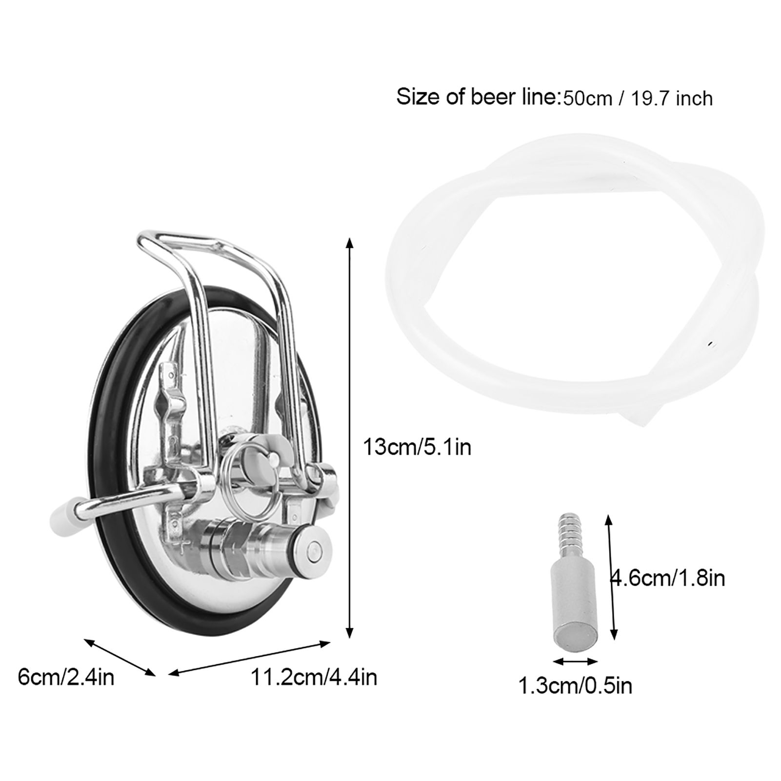 Homebrew Cornelius Style Keg Carbonation Keg Lid with 0.5 Micron Diffusion Stone view 11