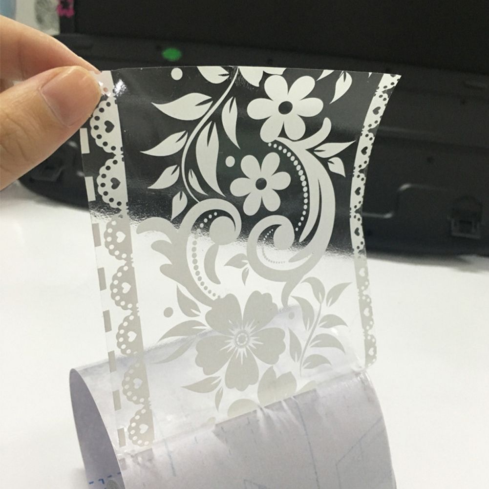 Flowers Patterns Mirror Waistline Wall Glass Stickers Home Store Decal Decor view 6