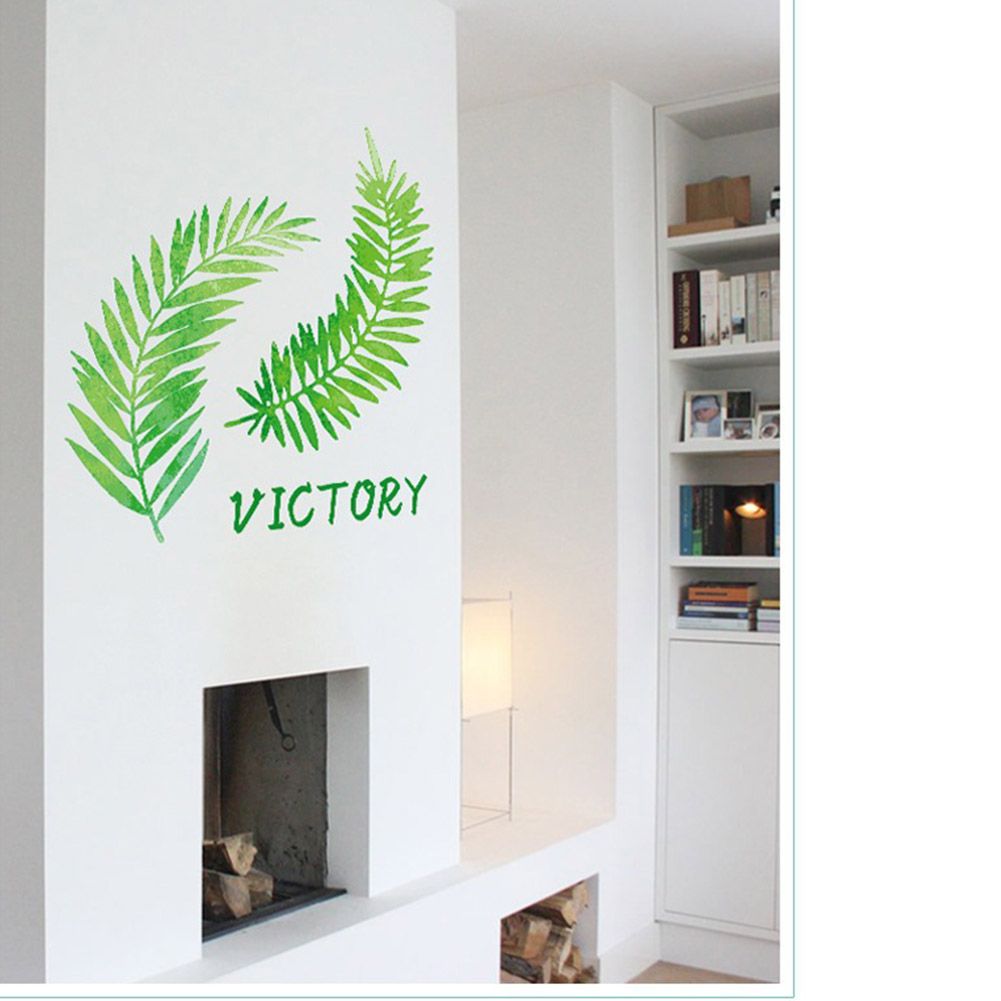 Modern Fresh Style Nordic Leaves Pattern Decoration Wall Sticker for Bedroom view 5