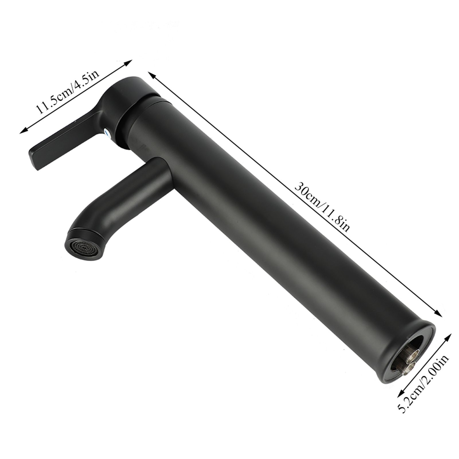 Stainless Steel Black Basin Mixer Tap Hot Cold Washbasin Sink Faucet for view 12