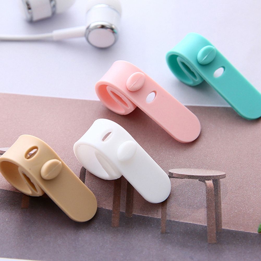 4Pcs Silicone Earphone Winder Wrap Cable Cord Wire Holder Organizer view 2