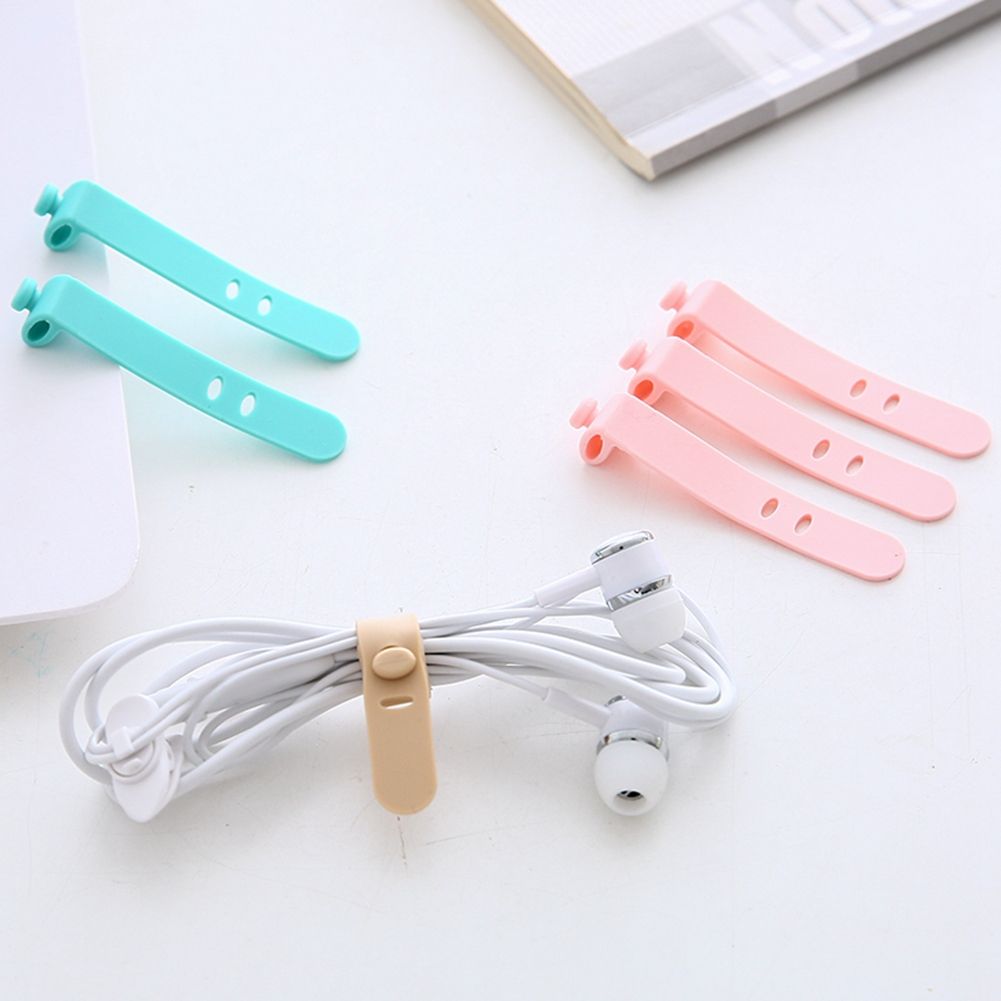 4Pcs Silicone Earphone Winder Wrap Cable Cord Wire Holder Organizer view 6